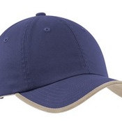 Twill Cap with Contrast Visor Trim and Underbill