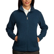 Ladies Sweater Fleece Full Zip Jacket